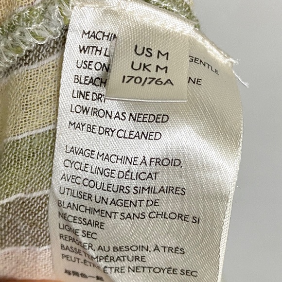 Free People Jones Beach Wide Leg Striped Trousers Pants Cotton Size Medium - Picture 9 of 9